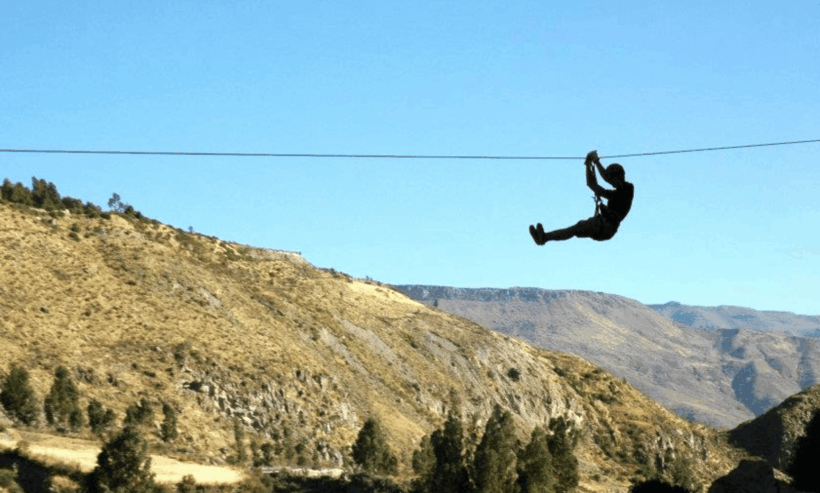 tirolesa en el colca